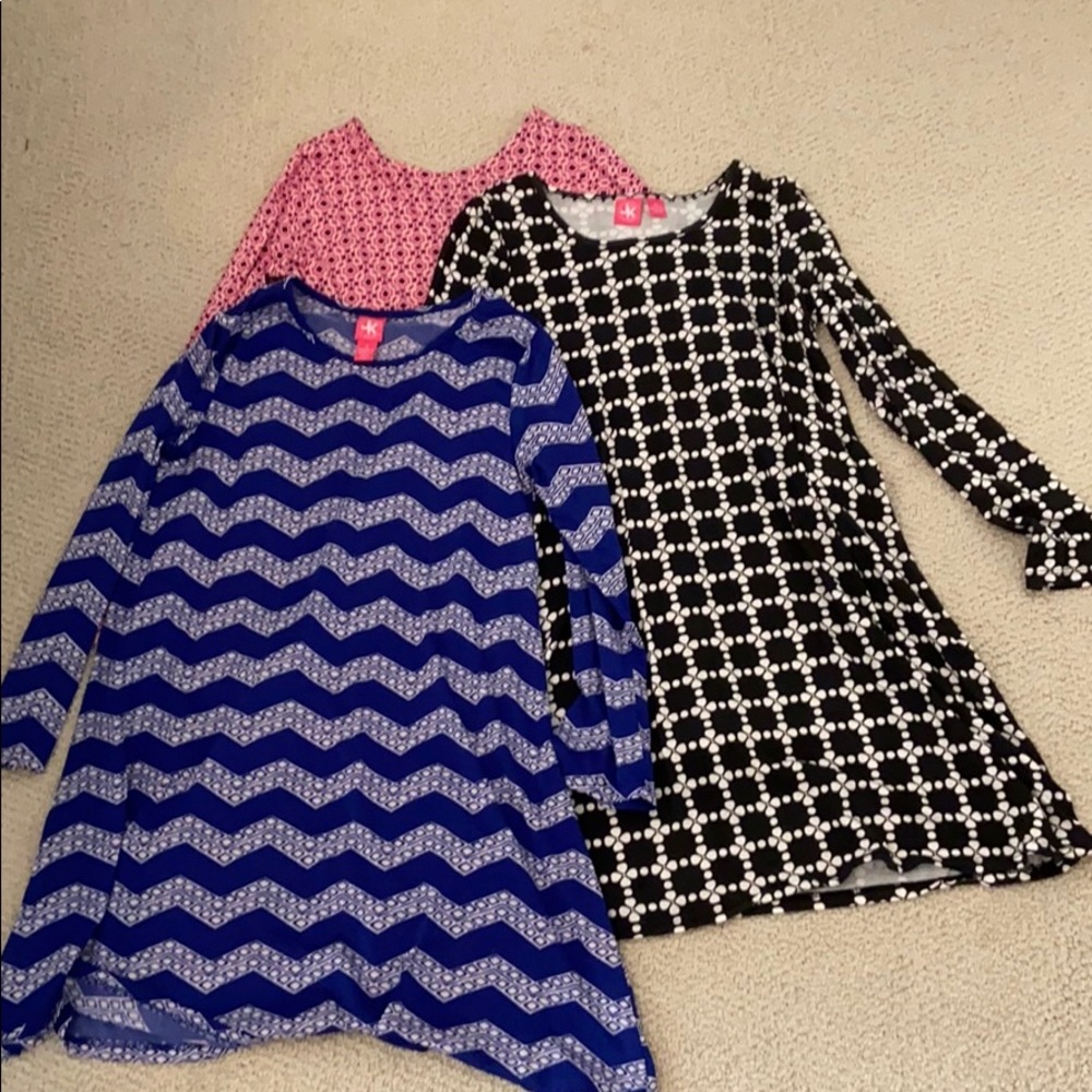 Three Jk Girls Patterned Dresses